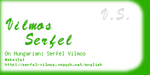 vilmos serfel business card